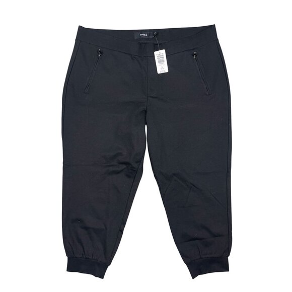 NEW Torrid Black Ponte Jogger 2 2X 18-20 Relaxed Fit Zipper Pockets Pull On NWT - Picture 1 of 7